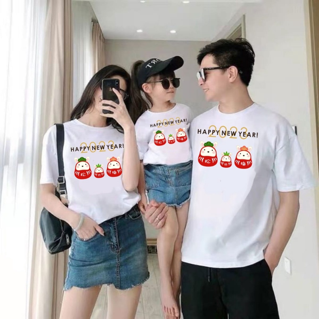 MYSTIQUE.ID-BAJU KAOS HAPPY NEW YEAR 2023 T-SHIRT LUCU DAN AESTHETIC