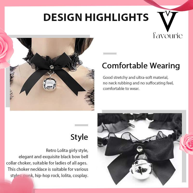 CODChoker Renda Kalung Lonceng Besar Fashion Korea Cosplay Gaya Aksesoris Wanita-FA