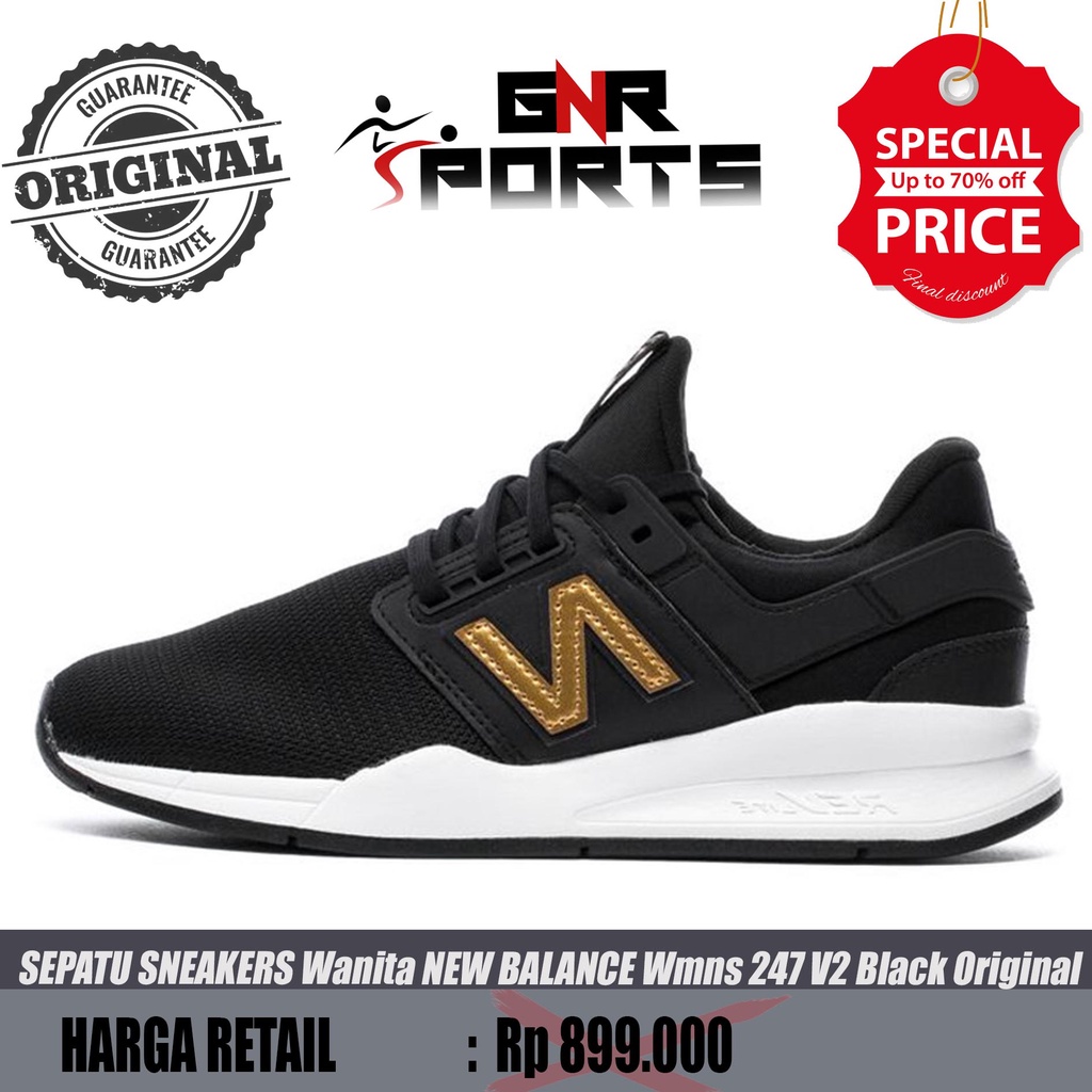 SEPATU Wanita NEW BALANCE Wmns 247 V2 Black Original 100%