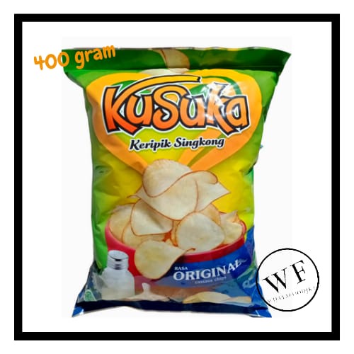 Kusuka Keripik Singkong Original Besar / Kusuka Cassava Chips 400grm