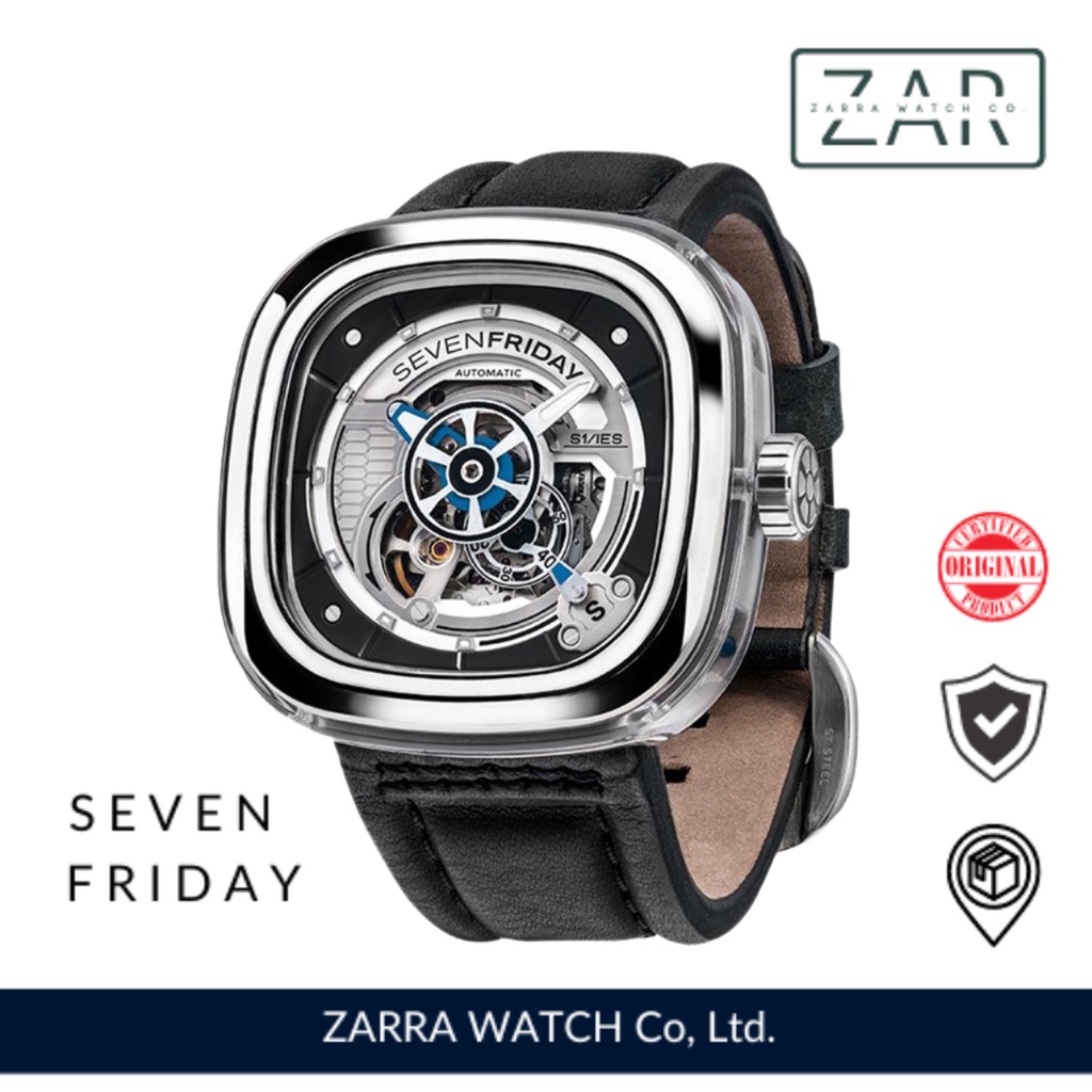 Jam Tangan Pria Seven Friday S1/01 or S1-01 Original NFC Aktif Leather Automatic Garansi 1 Tahun [7F