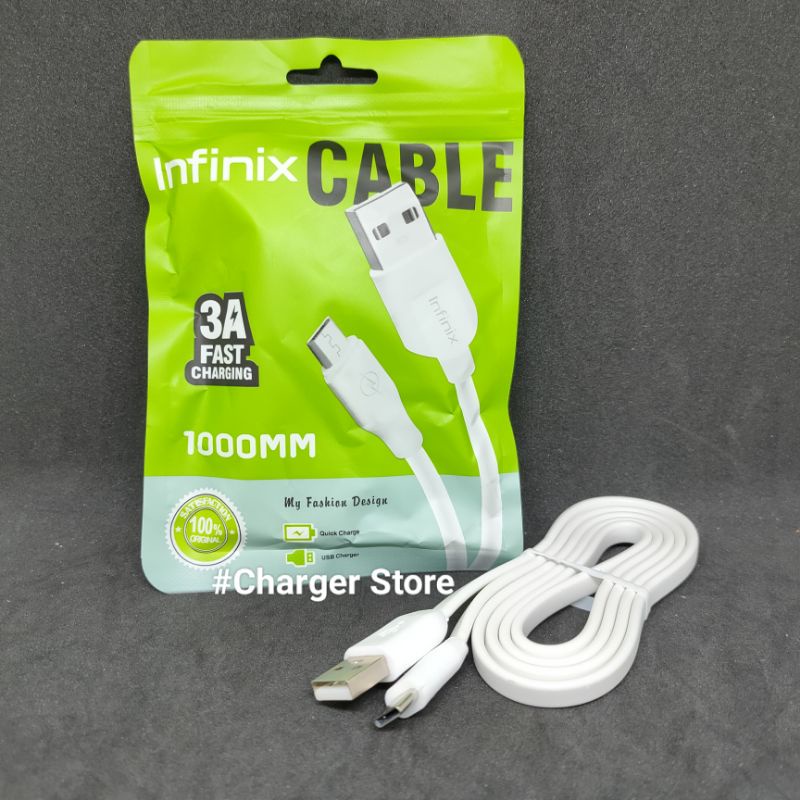 Kabel Data Infinix Original Fast Charging Micro USB 1 Meter / Kabel infinix Gepeng 3A