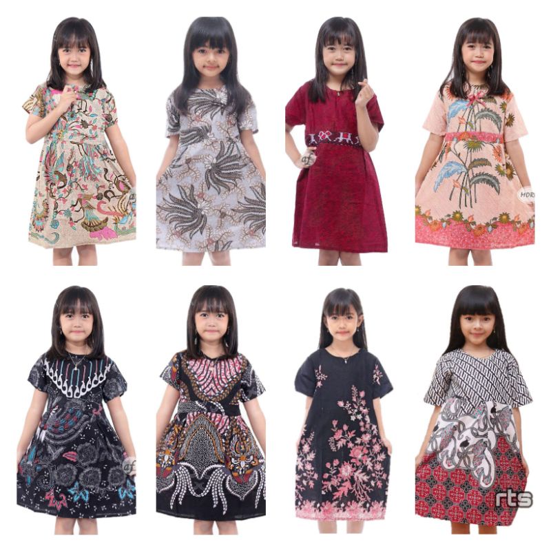 Dress batik anak sogan manggar fashion anak cewek perempuan