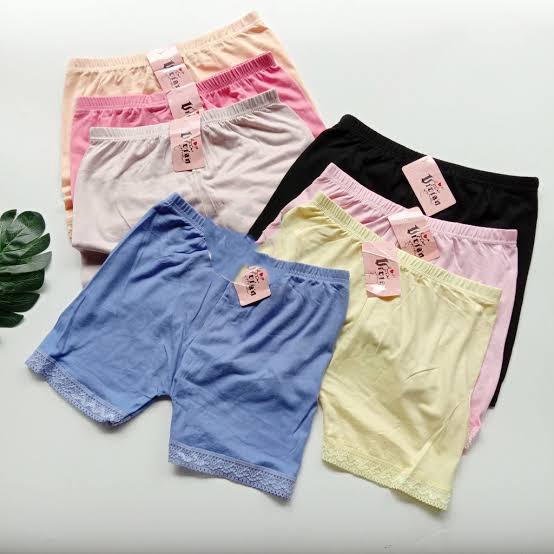 3 Pcs Celana Pendek / Short Wanita - Model Renda All Size Random Warna