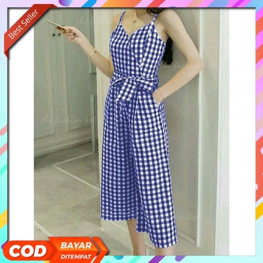 Jumpsuit Wanita Korean Style Pendek Jeans Terbaru 2022 Overal Perempuan  Korea Outer Kondangan Outhe
