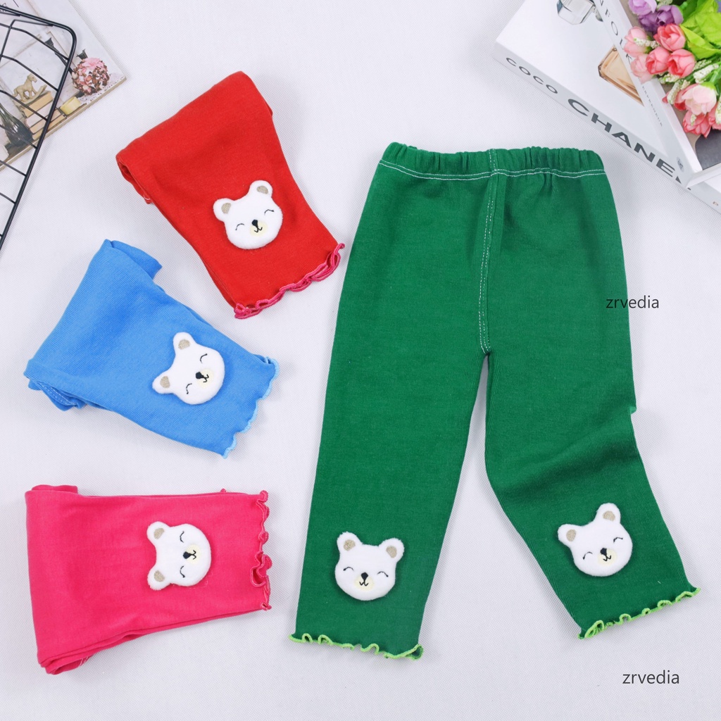 [IMPORT] Legging Dahyun uk Bayi 3-12 Bulan / Cotton Rib Celana Panjang Premium Anak Perempuan Balita Leging Baby Polos Knit Import kiosbalitaaprillia