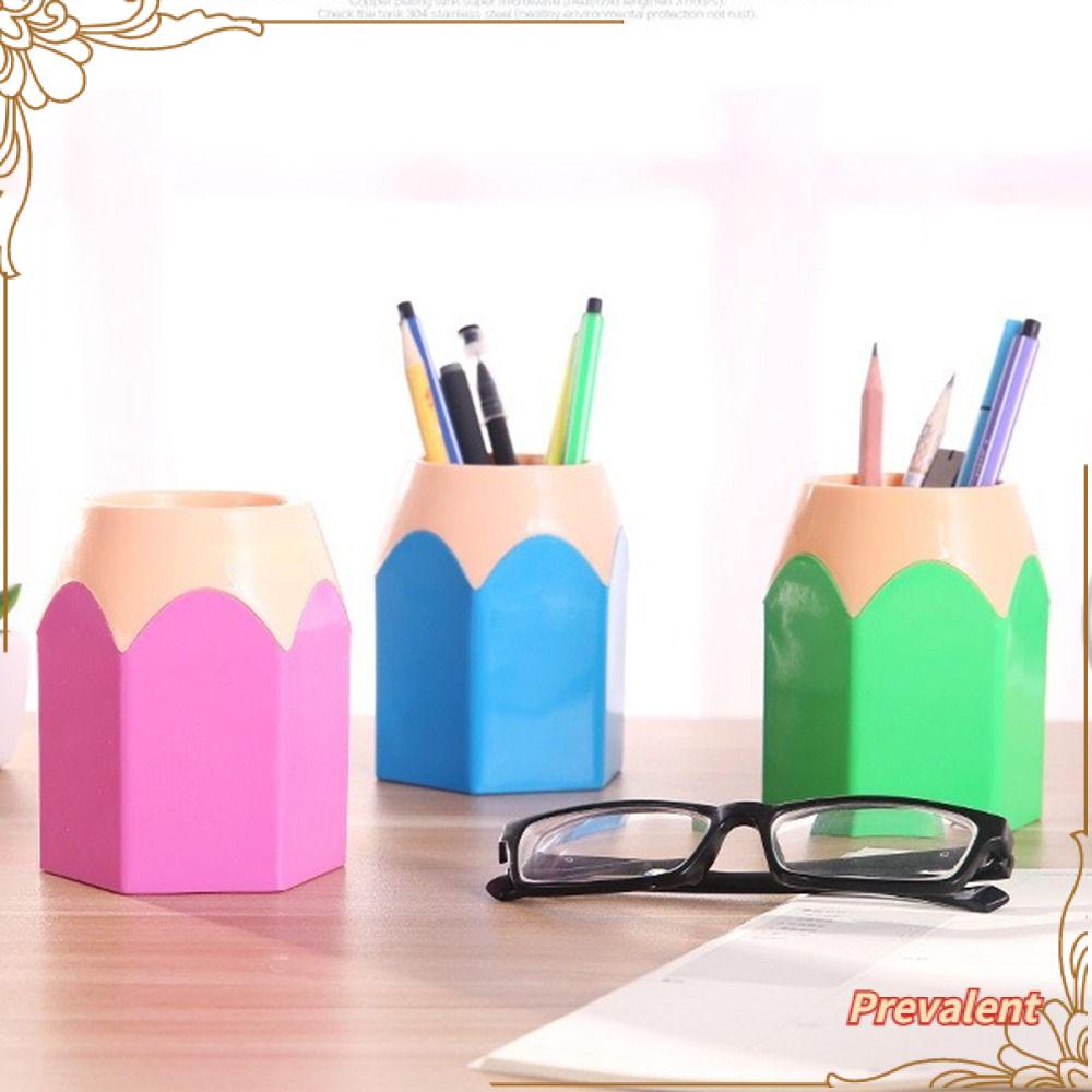 Preva Creative Pencil Head Pen Holder Meja Kantor Praktis Tidyer Pen Storage