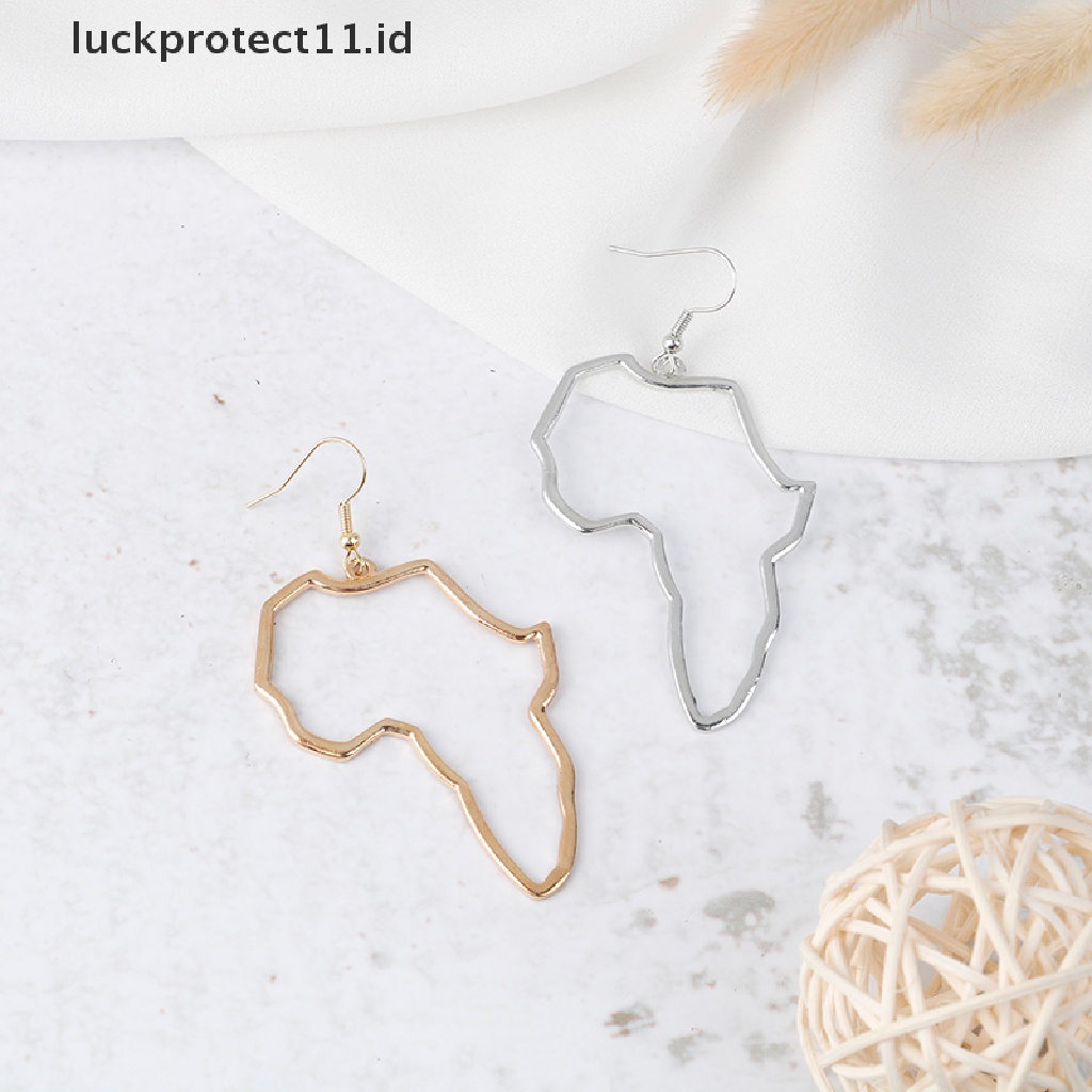 /Fashion Hot// Fashion// Lucu Paduan Peta Afrika Etnik Afrocentric Tribal Hook Drop Earrings Hadiah.