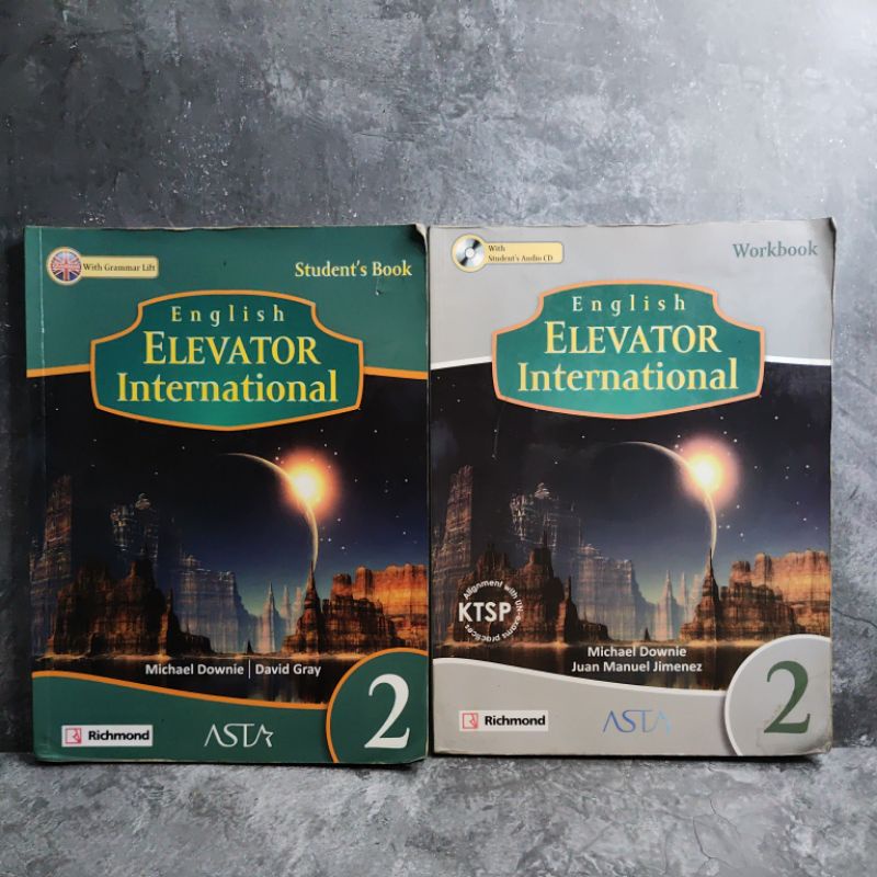 Buku English Elevator International 2, Students Book, Workbook, Asta, Michael Downie, David Gray, Ju