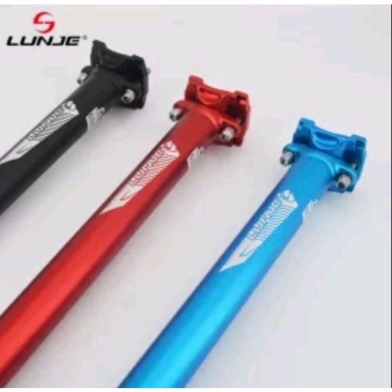 Seat Post Tiang Sadel Sepeda 27.2mm x 40cm (Model 2 Baut) LUNJE Alloy