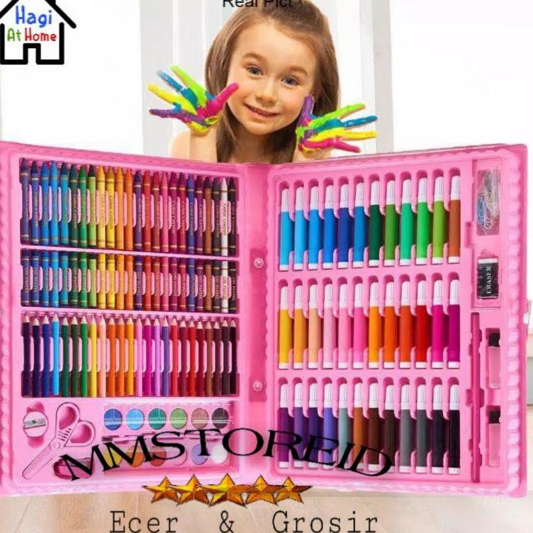

[Product][D41G]» MM - crayon art set 150 PCS in 1 Art Set Pensil Warna Crayon Full Set Alat Lukis Gulali Books Pencil Menggambar Warna Warni trending