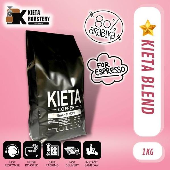 

[BISA COD] Biji kopi Espresso Blend Kieta 1kg