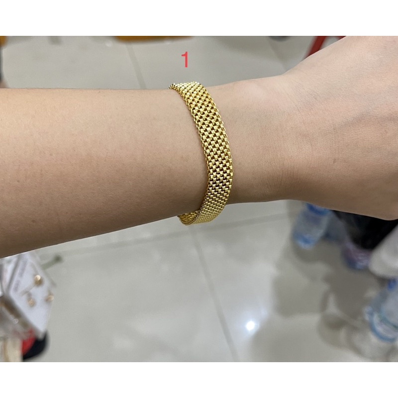 Fifi Fashion Gelang Lebar Fashion Terbaru Model Perhiasan Lapis Emas GL002