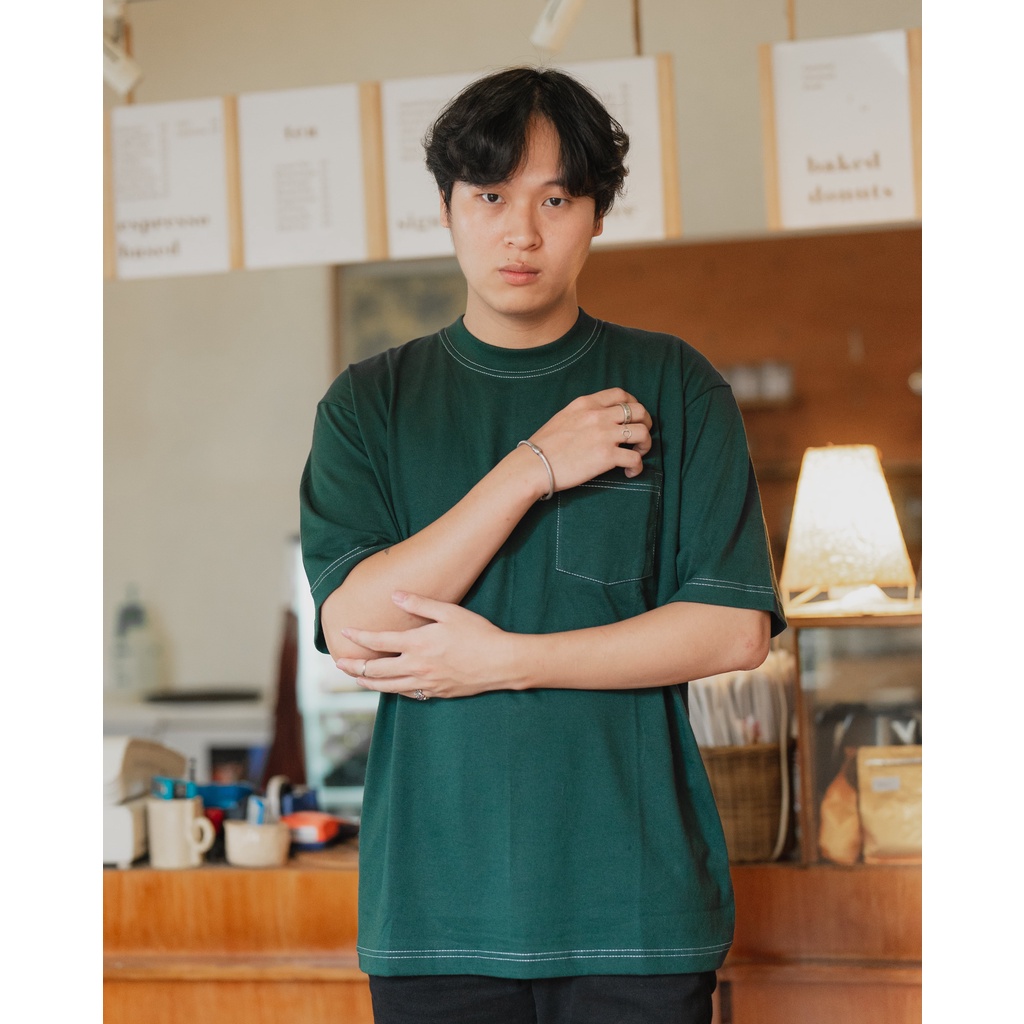 Kaos Oversize Pria Heavy Cotton - Ginza Oversized Tshirt Putih dan Hitam - Blank Apparel