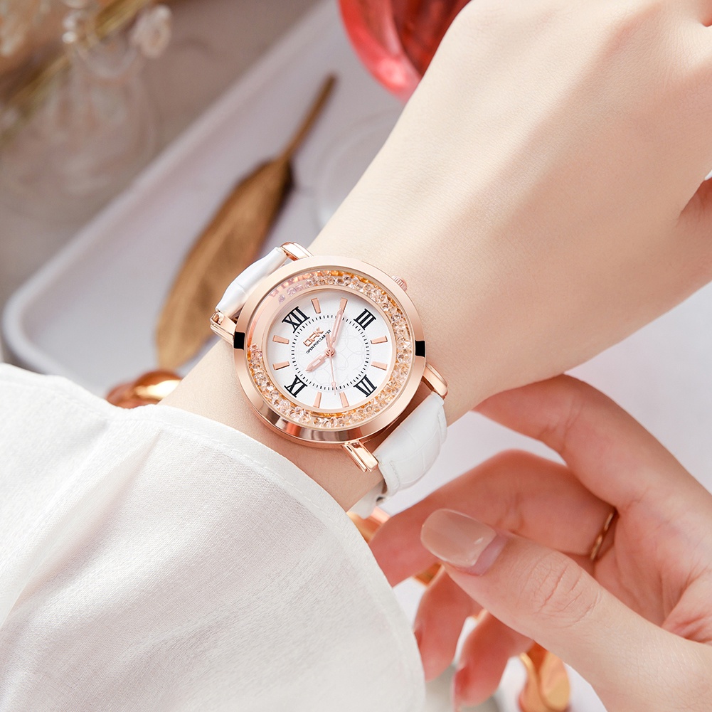 OPK Jam Tangan Wanita Murah Original Anti Air Kecil Kulit Luminous Terbaru Analog Women Watch