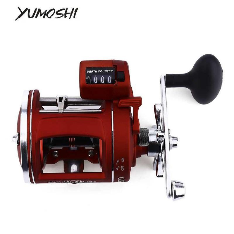 REEL TROLLING BC YUMOSHI AC600 30D 12 BEARING HANDLE KANAN ELECTRIC DEPTH COUNTING REEL BAITCASTING 