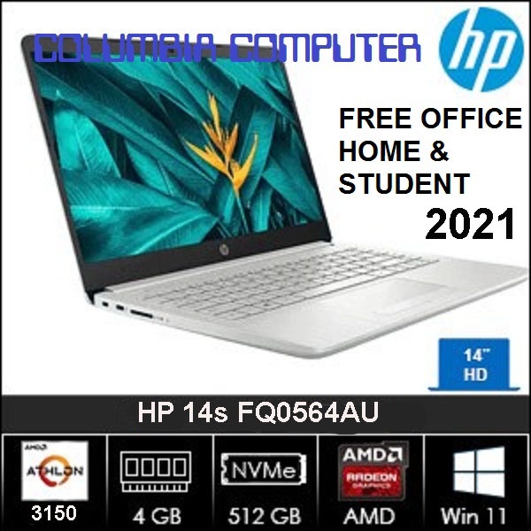 HP 14s-fq0564AU AMD Athlon 3150