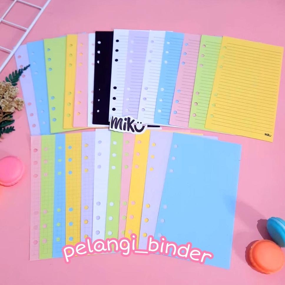 

[D-I1I] ♥☞] [A6] isi binder loose leaf garis polos ukuran A6-proses cepat
