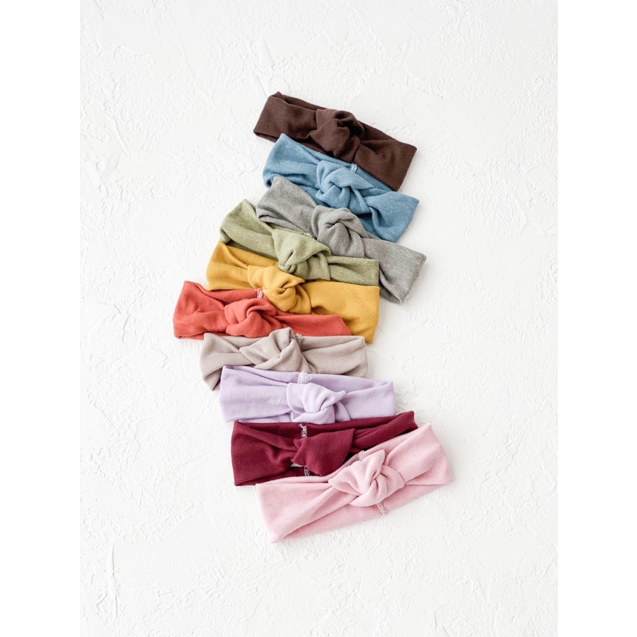 COCO POP KNOT BOW Bandana Simpul Polos Katun Bayi Cotton