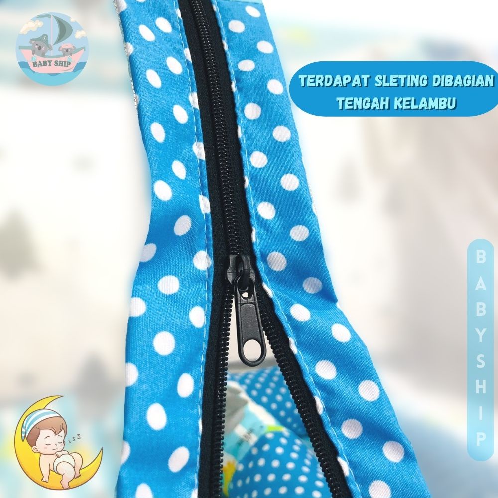 Kasur Bayi Kelambu Tenda / Tempat Tidur Bayi Set Bantal Guling Free Tas Mika [ Merk babySHip ]