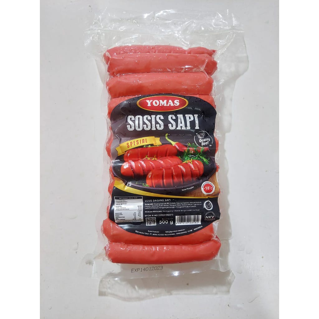 

YOMAS sosis sapi merah (serbaguna) 500gr