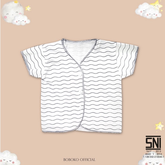 Baju Bayi Lengan Pendek Seri Kombinasi Grey 0-3 bulan