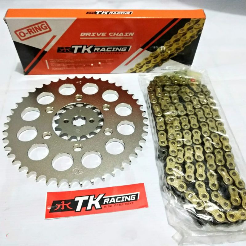 Gear Set TK Racing CB150X / CBR150 2020 ( 6 Baut ) + Rantai O-RING