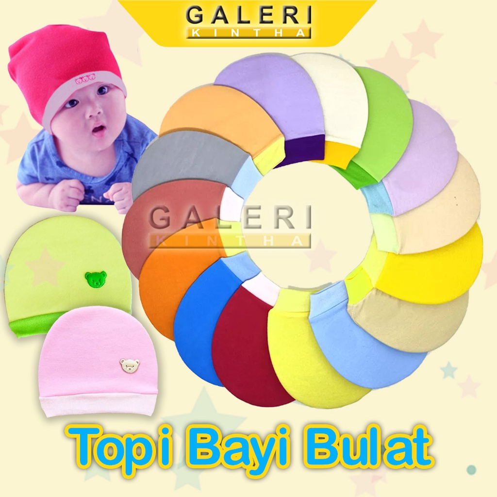 Topi Bayi Newborn Kupluk Bulat Laki lakiPerempuan Halus Lembut Murah