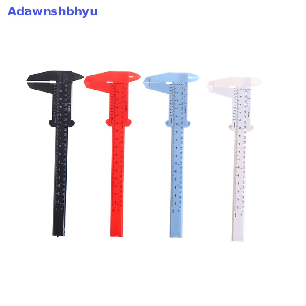 Adhyu 0-150mm double rule scale Plastik Vernier caliper Ukur Siswa Alat Penggaris ID