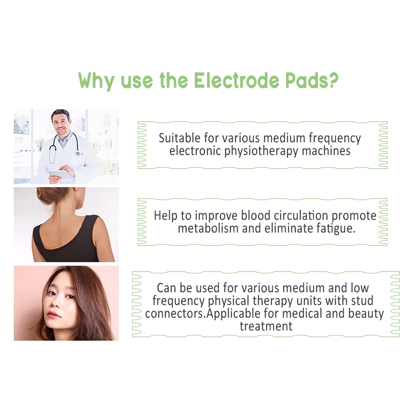 【10 PCS】Alas Tempel Elektroda/Akupuntur Elektroda Pad/Gel Healthy Pad/Alas Pijat Otot Akunpuntur