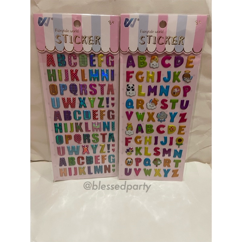 

STICKER 3D TIMBUL ABJAD DEKORASI BUKU ANAK ALPHABETS