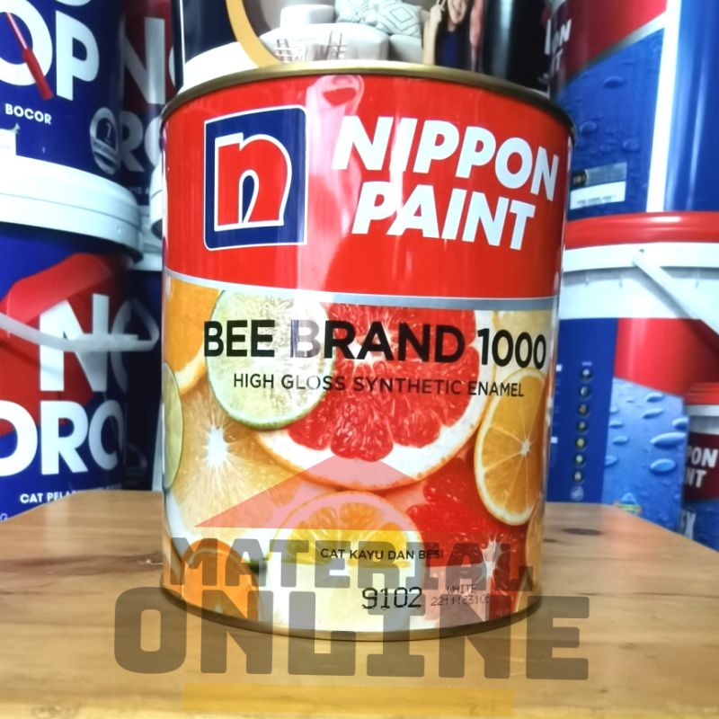 Jual NIPPON PAINT Cat Minyak Kayu Besi Bee Brand 1000 1Kg 1 Kg Kaleng ...