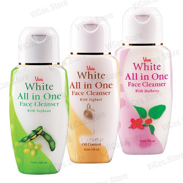 [FACE CLEANSER | 100ML] [BPOM] Pembersih Wajah | Viva White All in One face Cleanser 100ml Mulberry / Yogurt / Soybean BPOM Halal_Cerianti