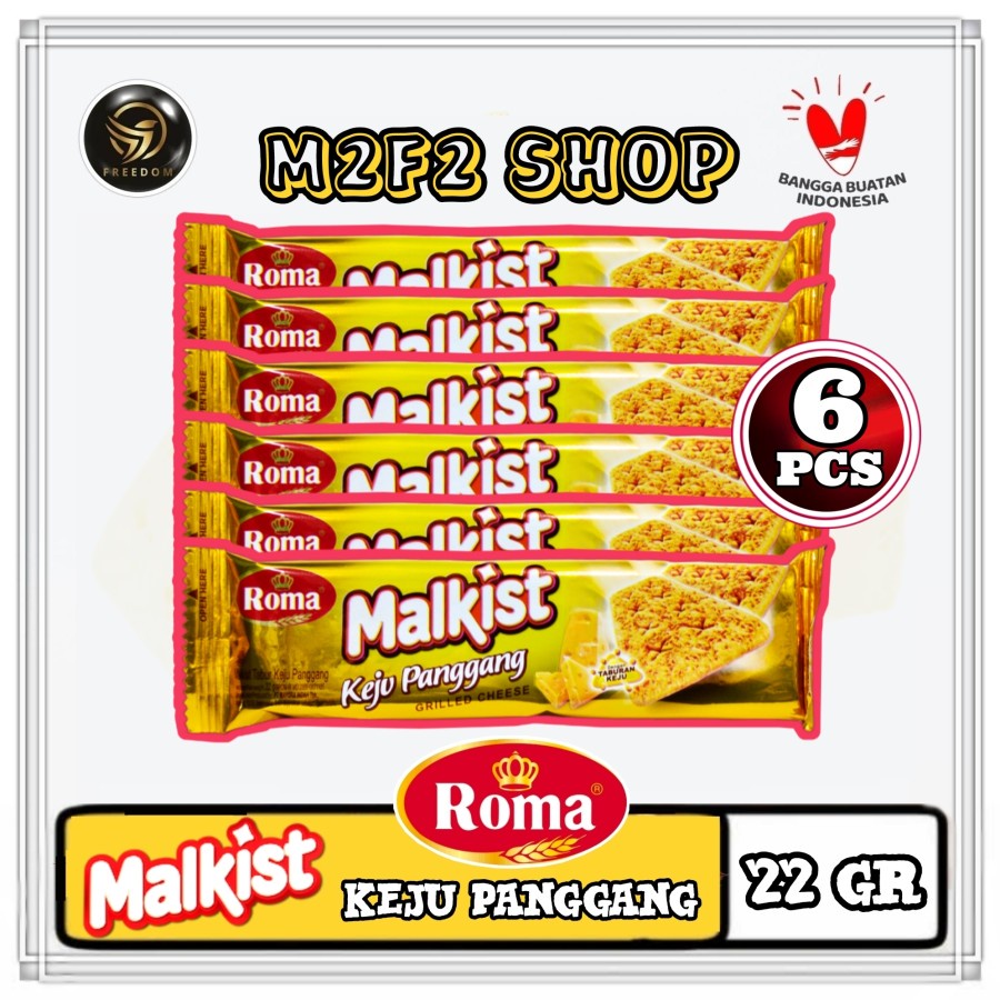 

Roma Biskuit Malkist Keju Panggang Grilled | Cheese - 22 gr (Kemasan 6 Pcs)