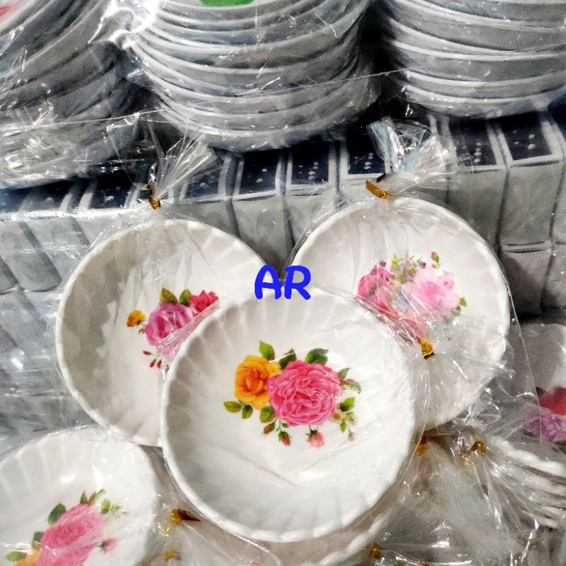 mangkok bulat sofenir pernikahan . sofenir haji kemasan plastik