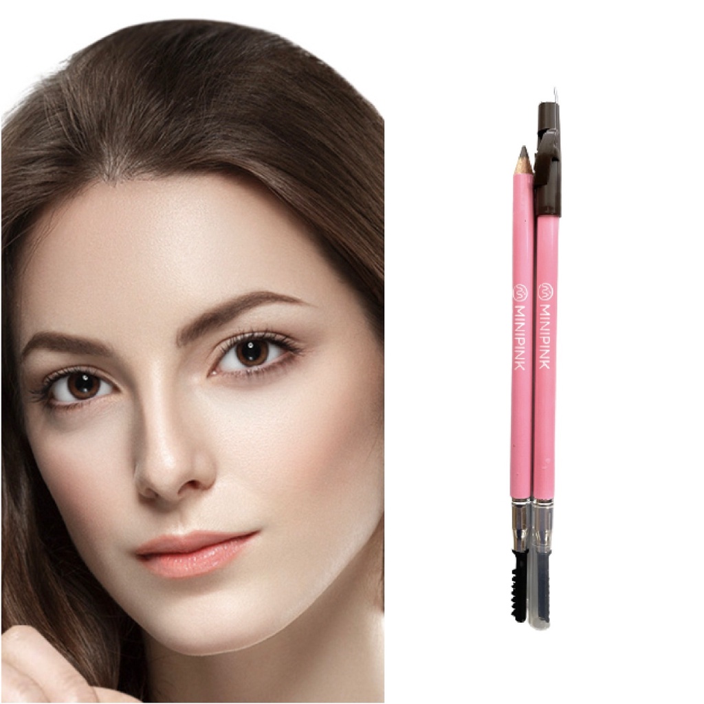 MINIPINK Double Head Pensil Alis Anti Air Tahan Lama Eyebrow MP010