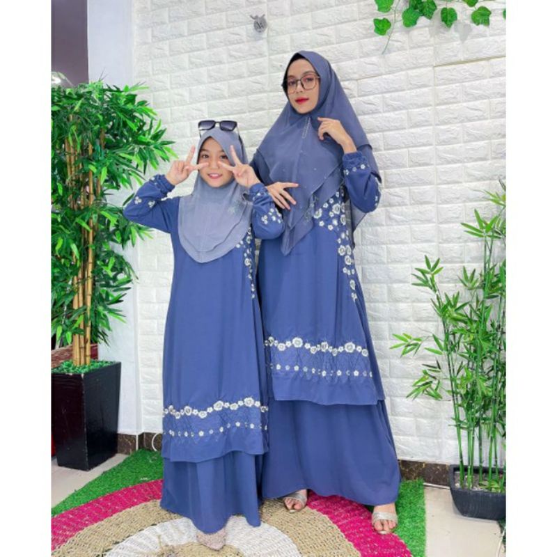 Baju Gamis Anak Perempuan Cewek Tanggung Umur 10 11 12 13 14 Tahun Bordir Ceruty Seruti Seruty Babyd