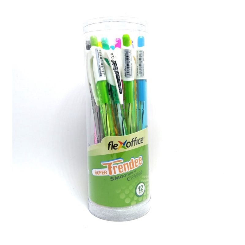 

Pulpen tabung Flexoffice 0.6mm (1 tabung isi 12 pcs)