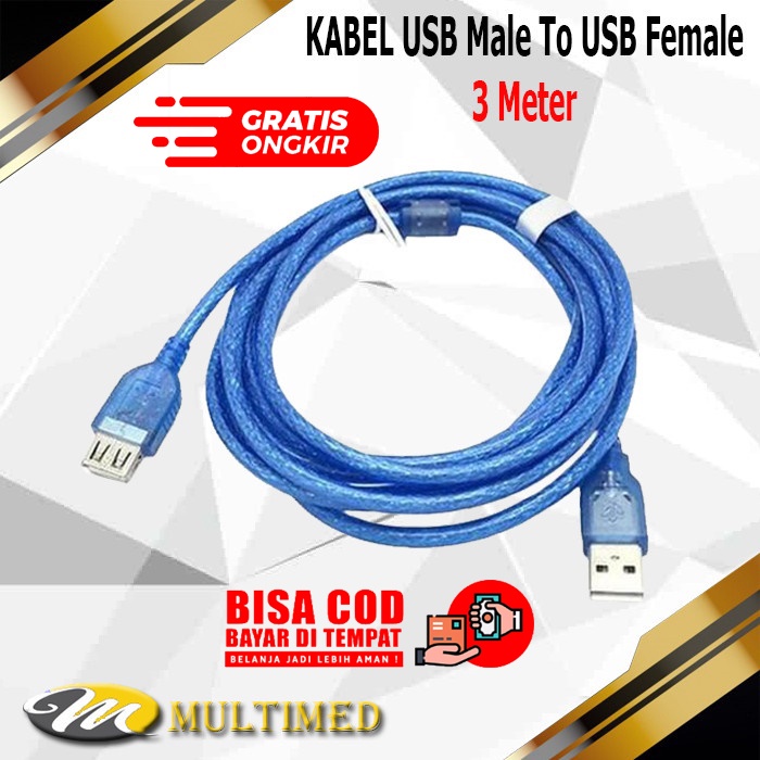 Kabel Extension USB Male To USB Female Panjang 3 Meter Good Quality