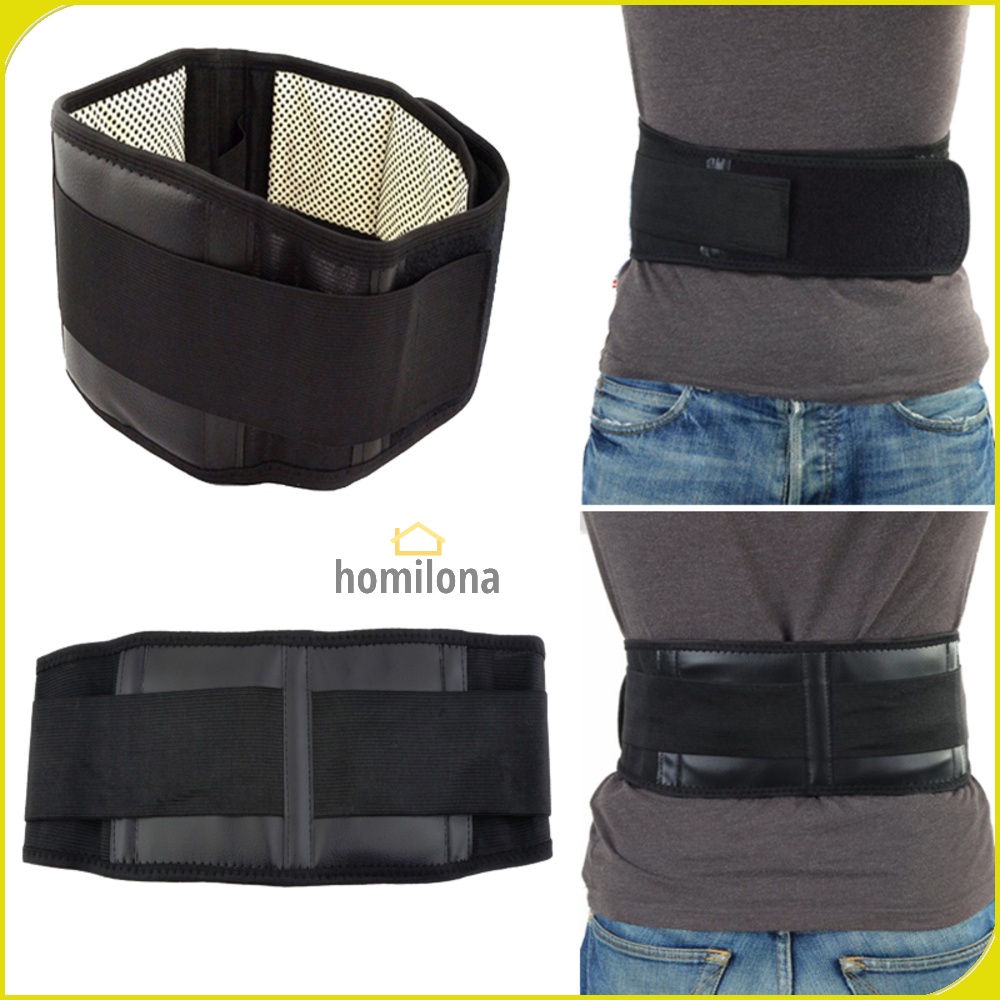 Tourmaline Alat Terapi Pinggang Magnetic Size L - Black