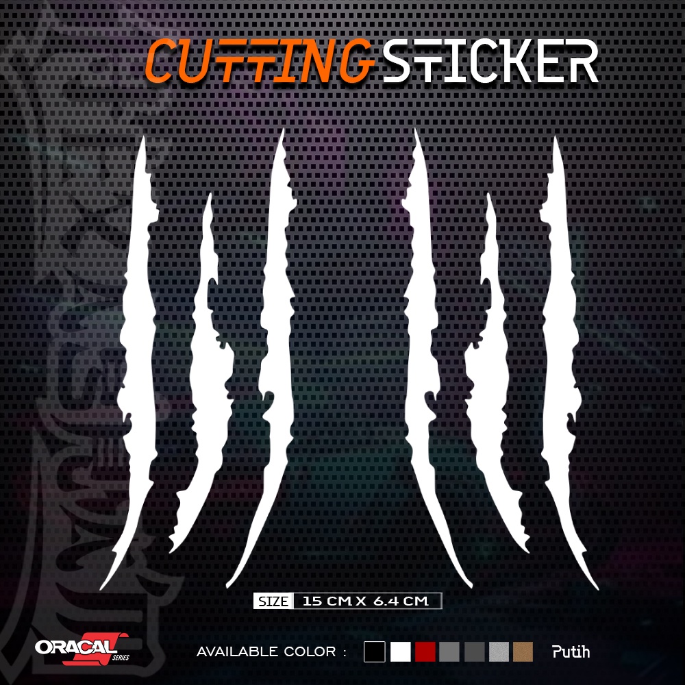 Cutting Sticker Cakar Wolverine Sepasang | Stiker Cutting Cakar Wolverine Sepasang kanan Kiri