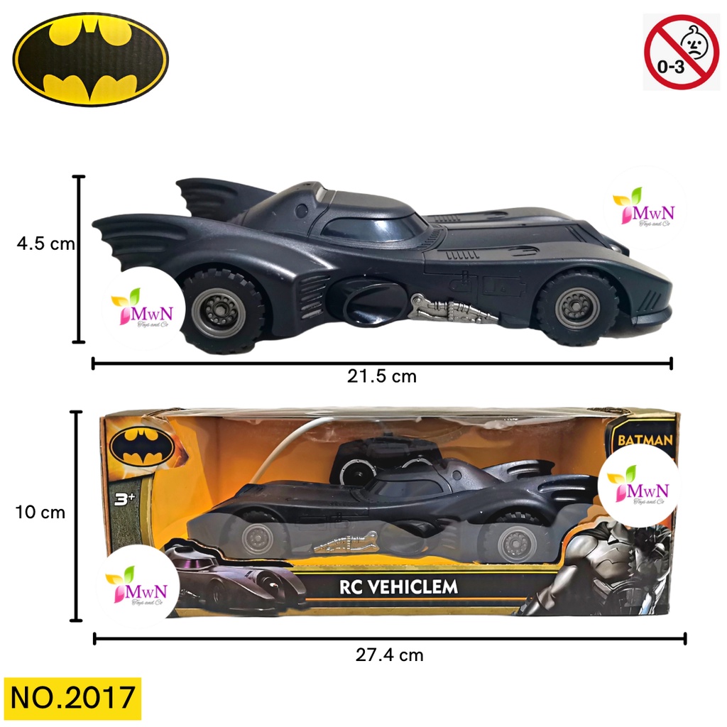 MWN Mainan Anak RC Mobil Remote Batman vehicle No.2017