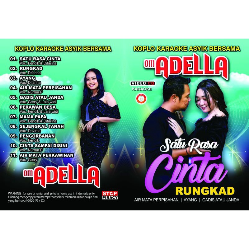 Jual Kaset VCD Musik Lagu Dangdut Koplo Terbaru Om Adella(Rungkad