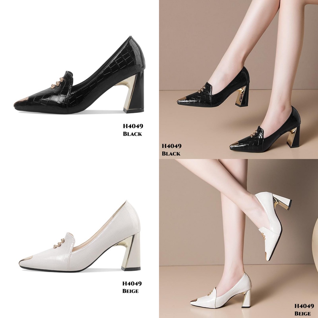 PRF Sepatu Heels Platform Mules Fashion Korea H4049