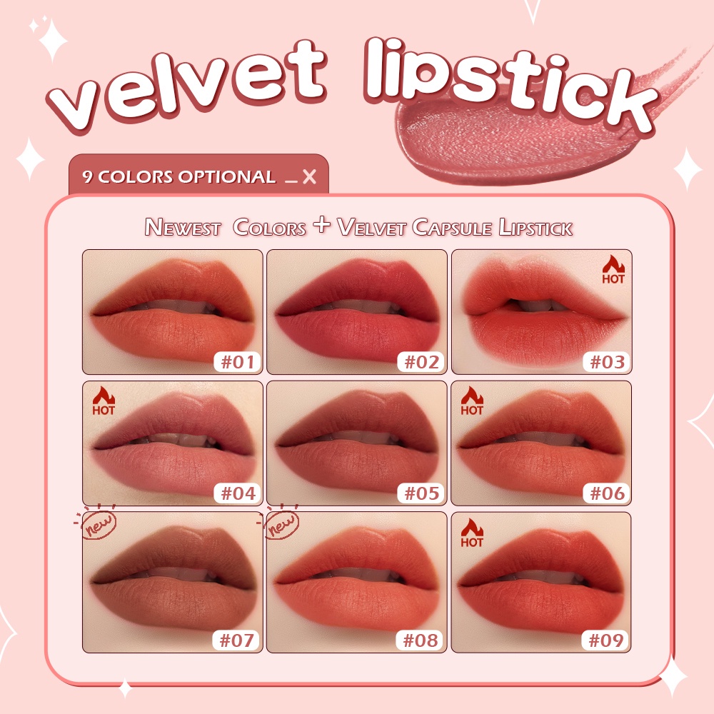 ❤ MEMEY ❤ SANIYE Capsule Lipstick Velvet Matte Tahan Lama K1139 ✔️BPOM