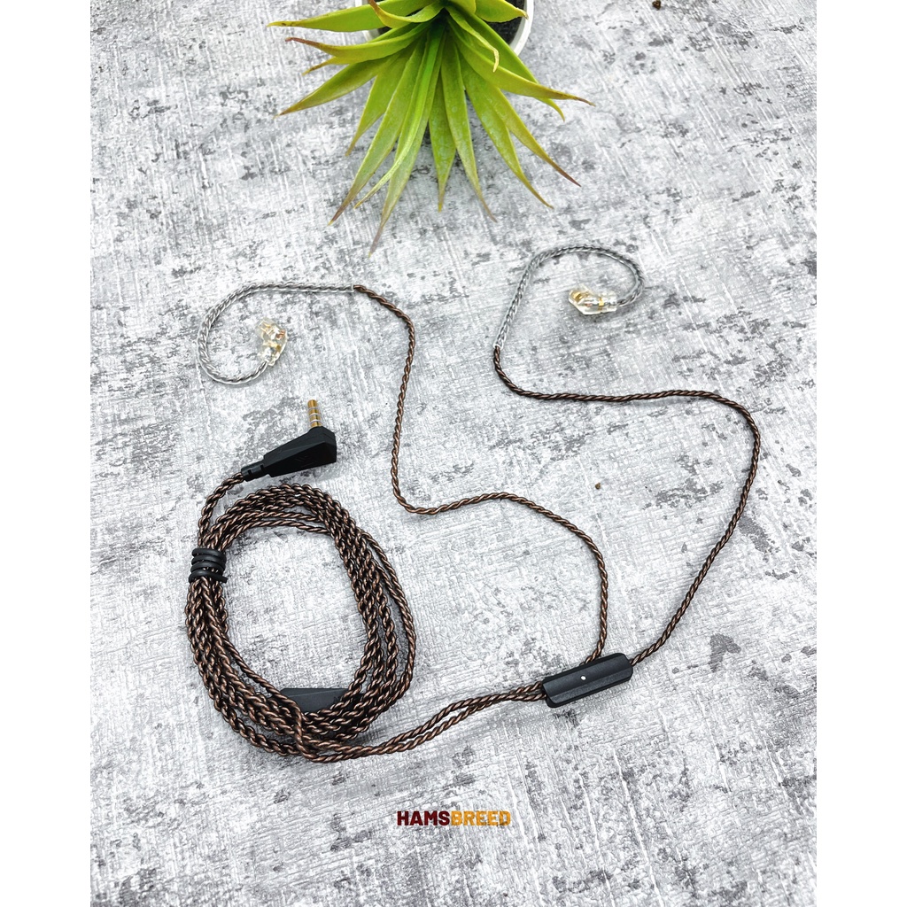 Kabel Knowledge Zenith KZ Dark Copper Upgrade Cable 2 Pin Type B or Tipe C for EDX ZST ZS10 ZSN DQ6 