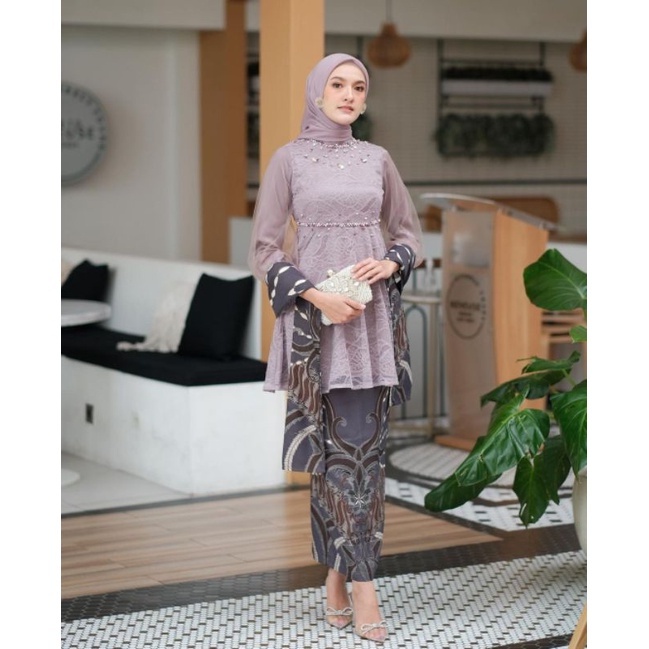 INDIRA SET KEBAYA SELENDANG KEBAYA MODERN KEBAYA BRUKAT MODERN KEBAYA WISUDA KEBAYA BRUKAT TILLE