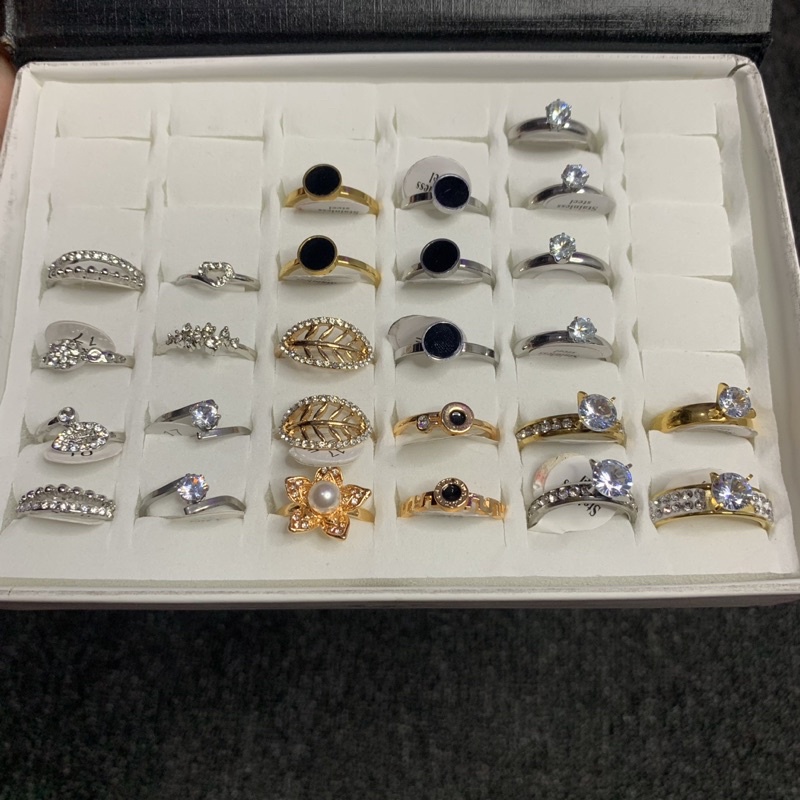 COD||Cincin Silver Cincin gold Titanium Tunangan Cincin wanita
