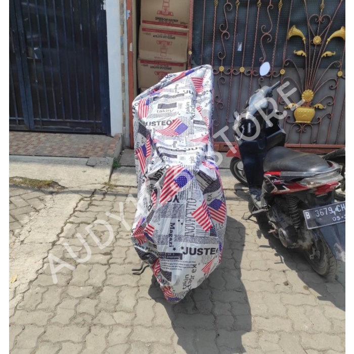 COVER MOTOR SARUNG MOTOR NINJA CBR DLL SIZE XL MOTIF LIMITED EDITION