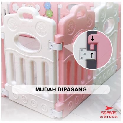 SPEEDS Pagar Bayi Pagar Mainan Anak Baby Fence Kokoh Play Fence Pagar Anak | Aman dan Awet | -1205